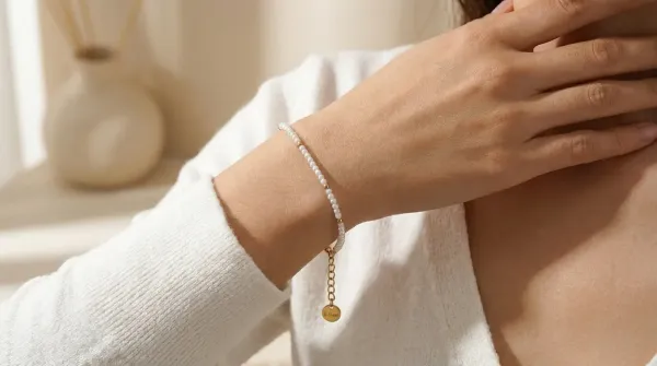 Edelstahl Armband Golden Shell Harmony